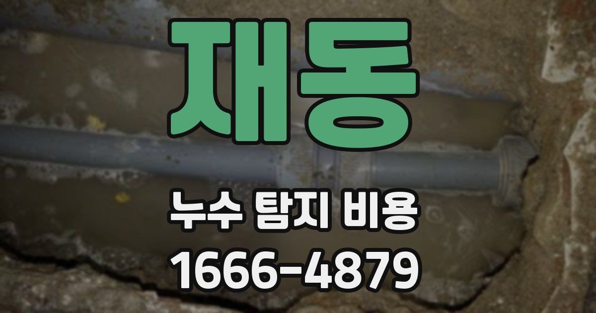 재동 누수 탐지 비용