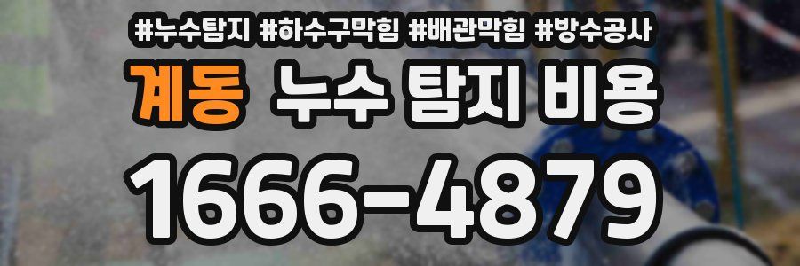 계동 누수 탐지 비용