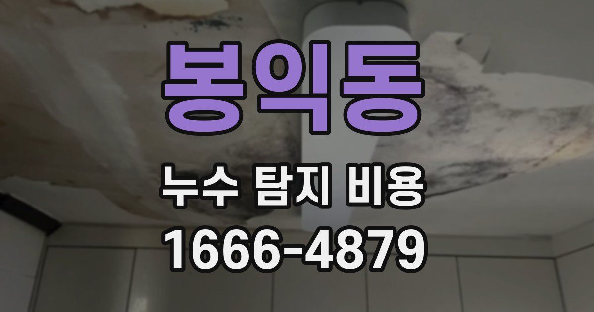 봉익동 누수 탐지 비용