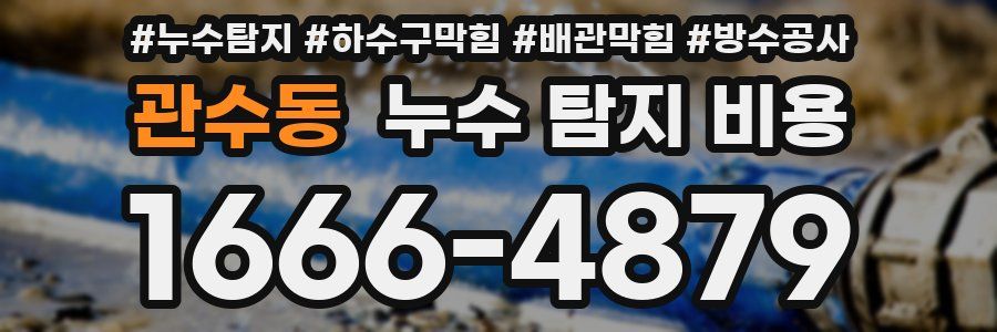 관수동 누수 탐지 비용