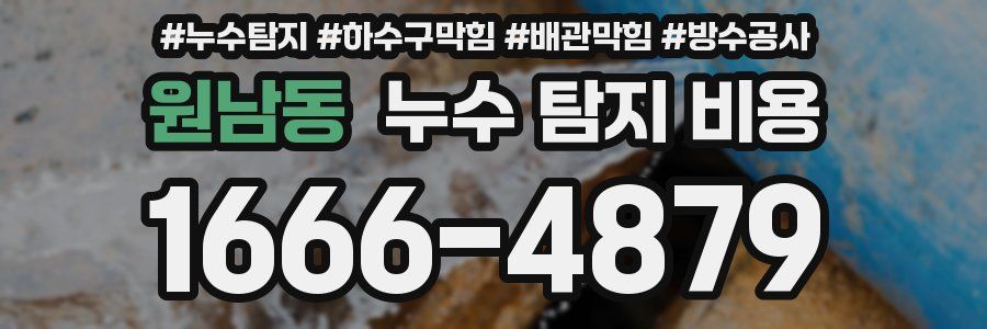 원남동 누수 탐지 비용