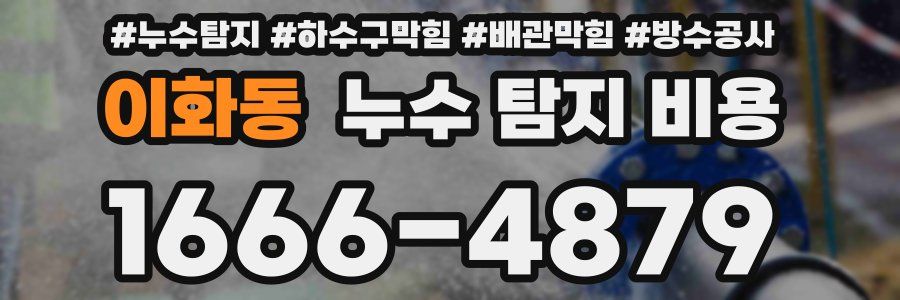 이화동 누수 탐지 비용