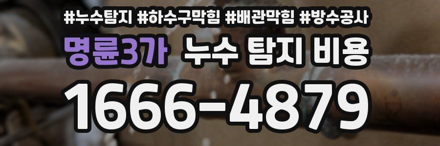 명륜3가 누수 탐지 비용