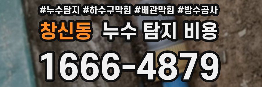 창신동 누수 탐지 비용