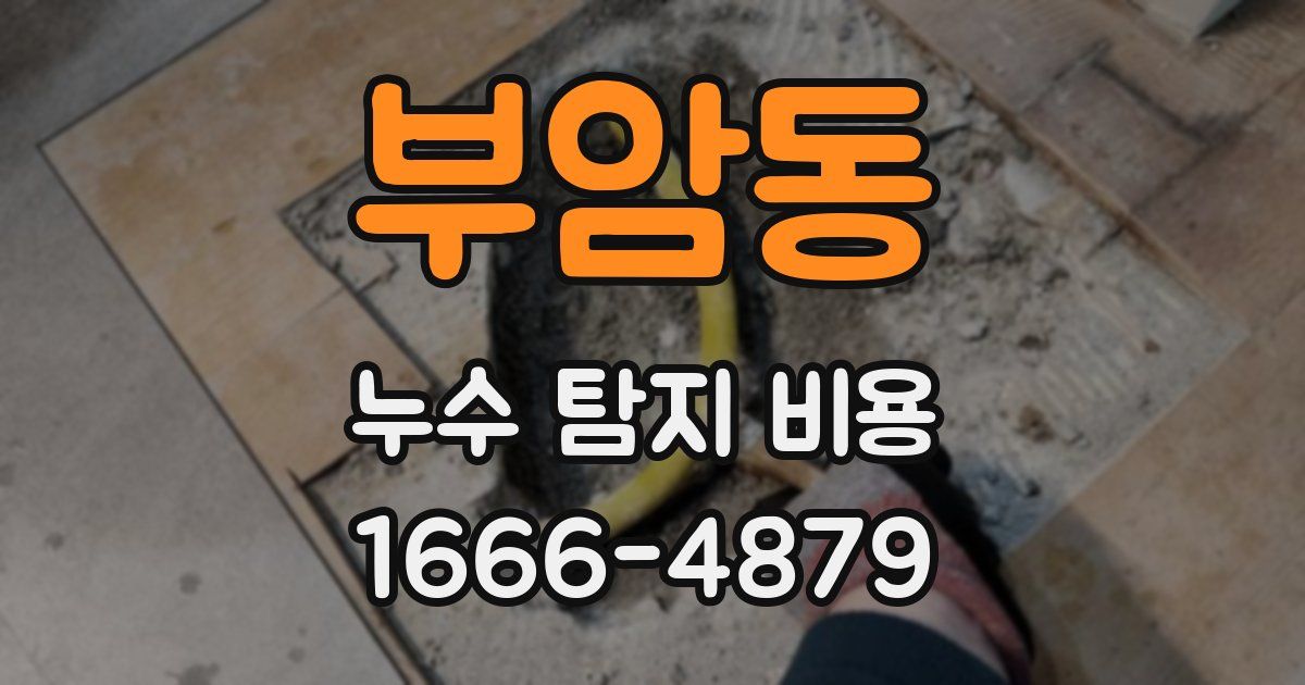 부암동 누수 탐지 비용