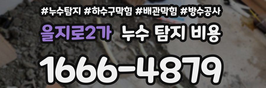 을지로2가 누수 탐지 비용