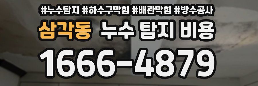 삼각동 누수 탐지 비용
