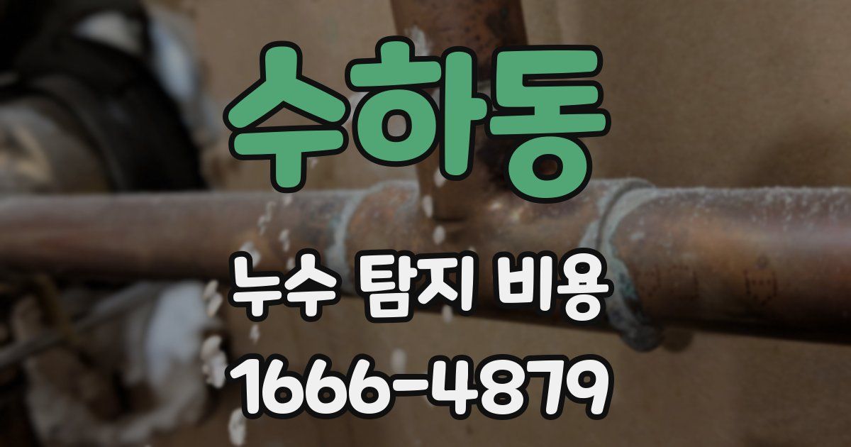 수하동 누수 탐지 비용