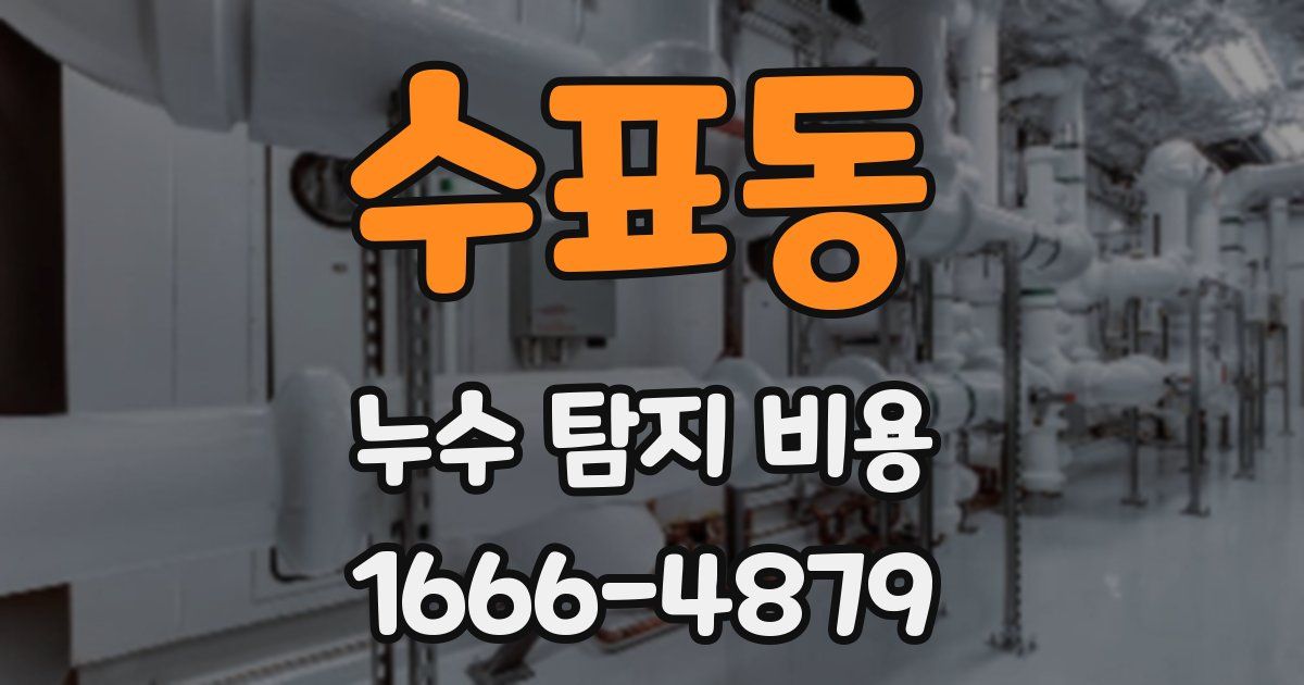 수표동 누수 탐지 비용
