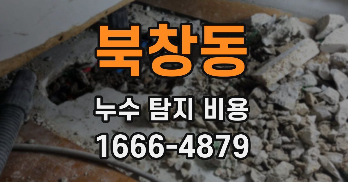 북창동 누수 탐지 비용