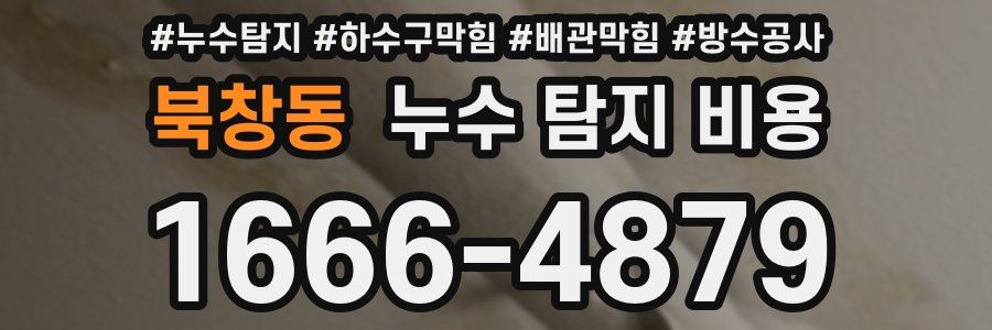 북창동 누수 탐지 비용