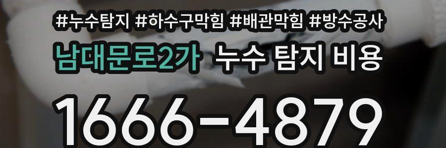 남대문로2가 누수 탐지 비용