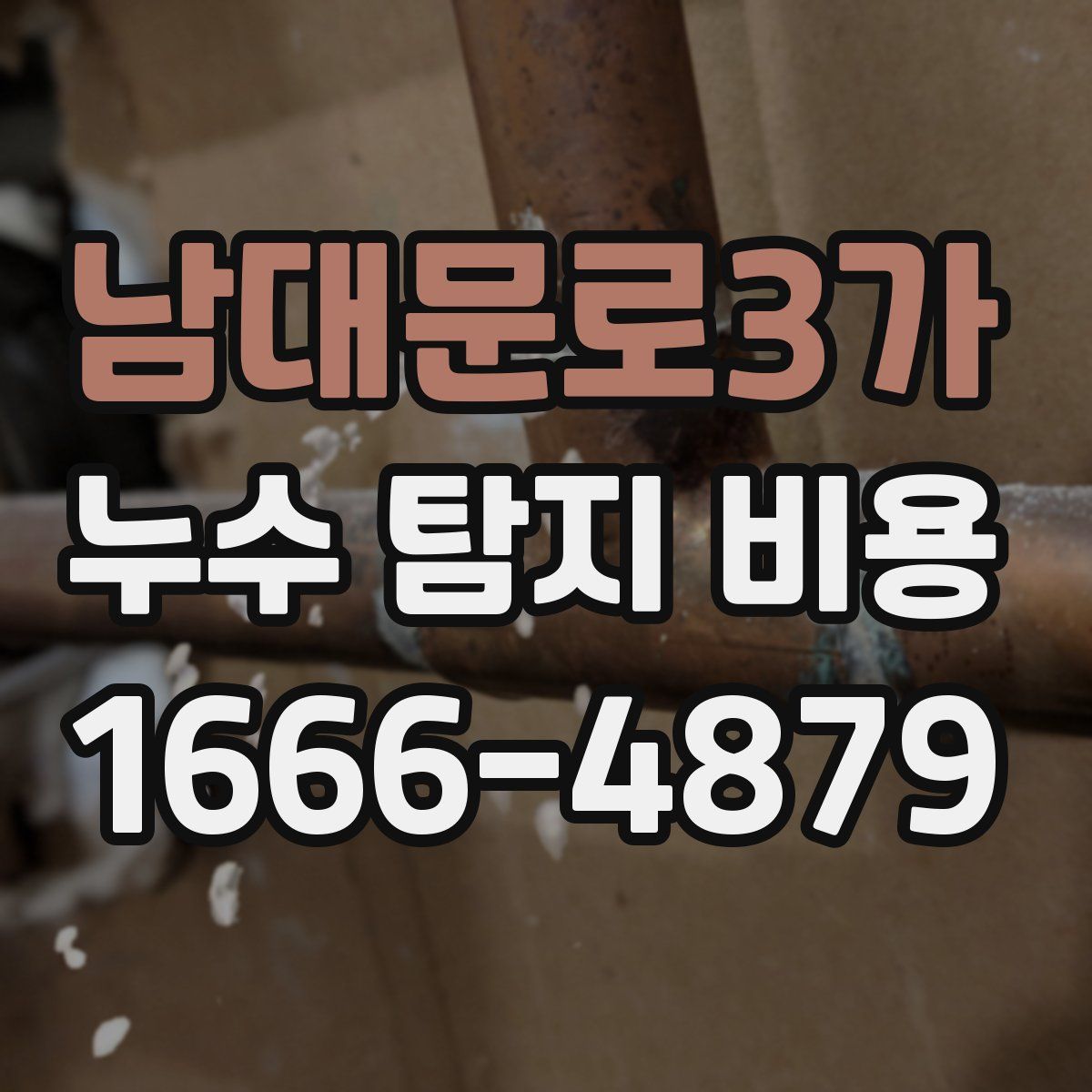 남대문로3가 누수 탐지 비용