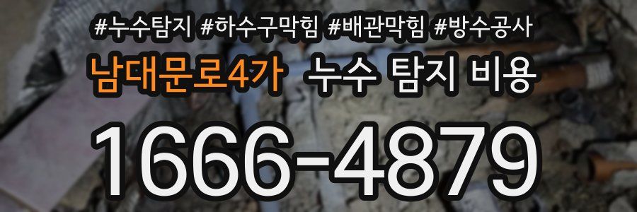 남대문로4가 누수 탐지 비용