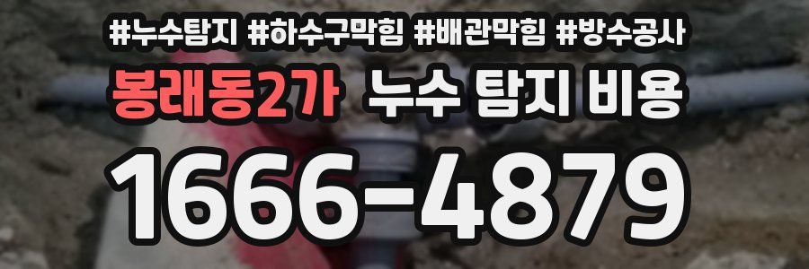 봉래동2가 누수 탐지 비용