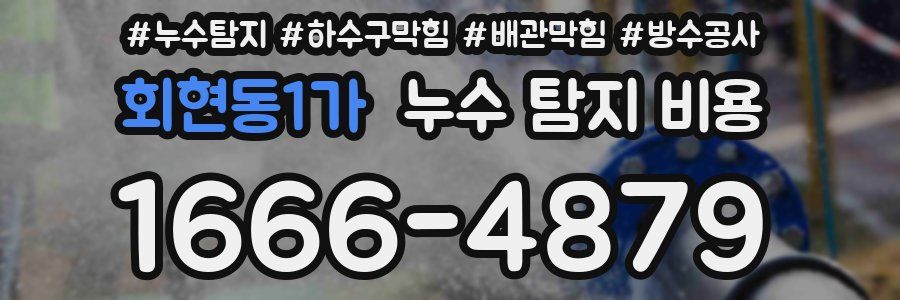 회현동1가 누수 탐지 비용