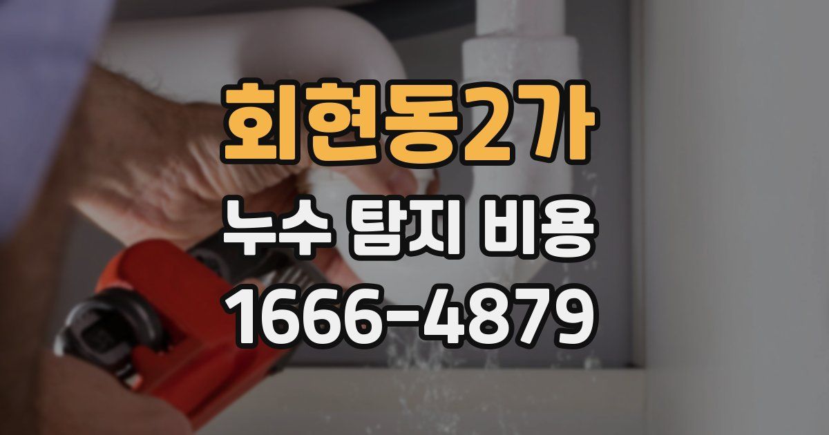 회현동2가 누수 탐지 비용