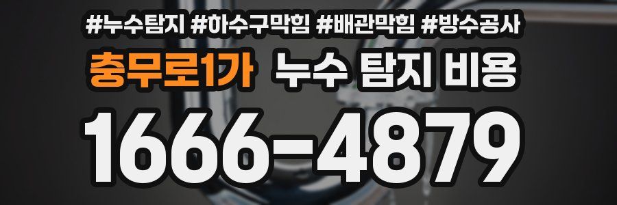충무로1가 누수 탐지 비용