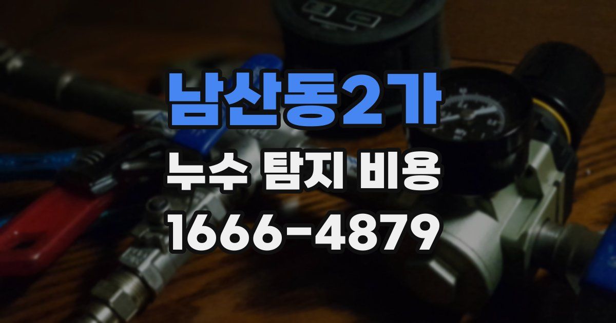 남산동2가 누수 탐지 비용