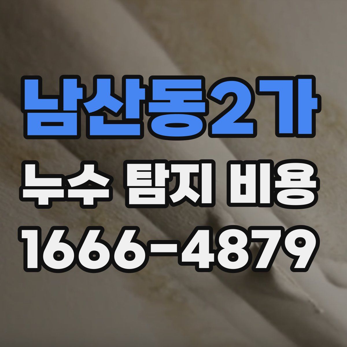 남산동2가 누수 탐지 비용