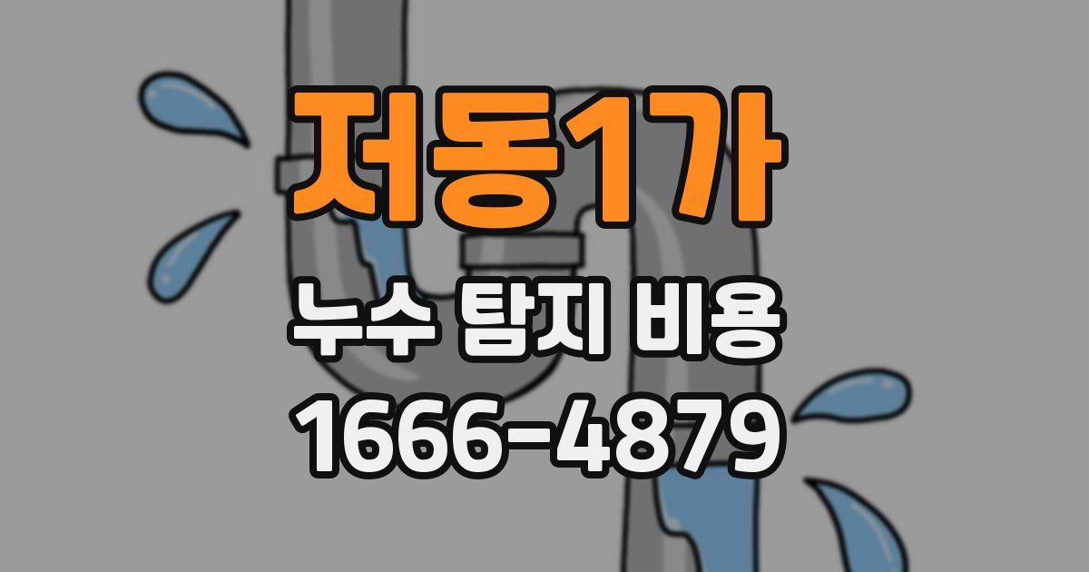 저동1가 누수 탐지 비용