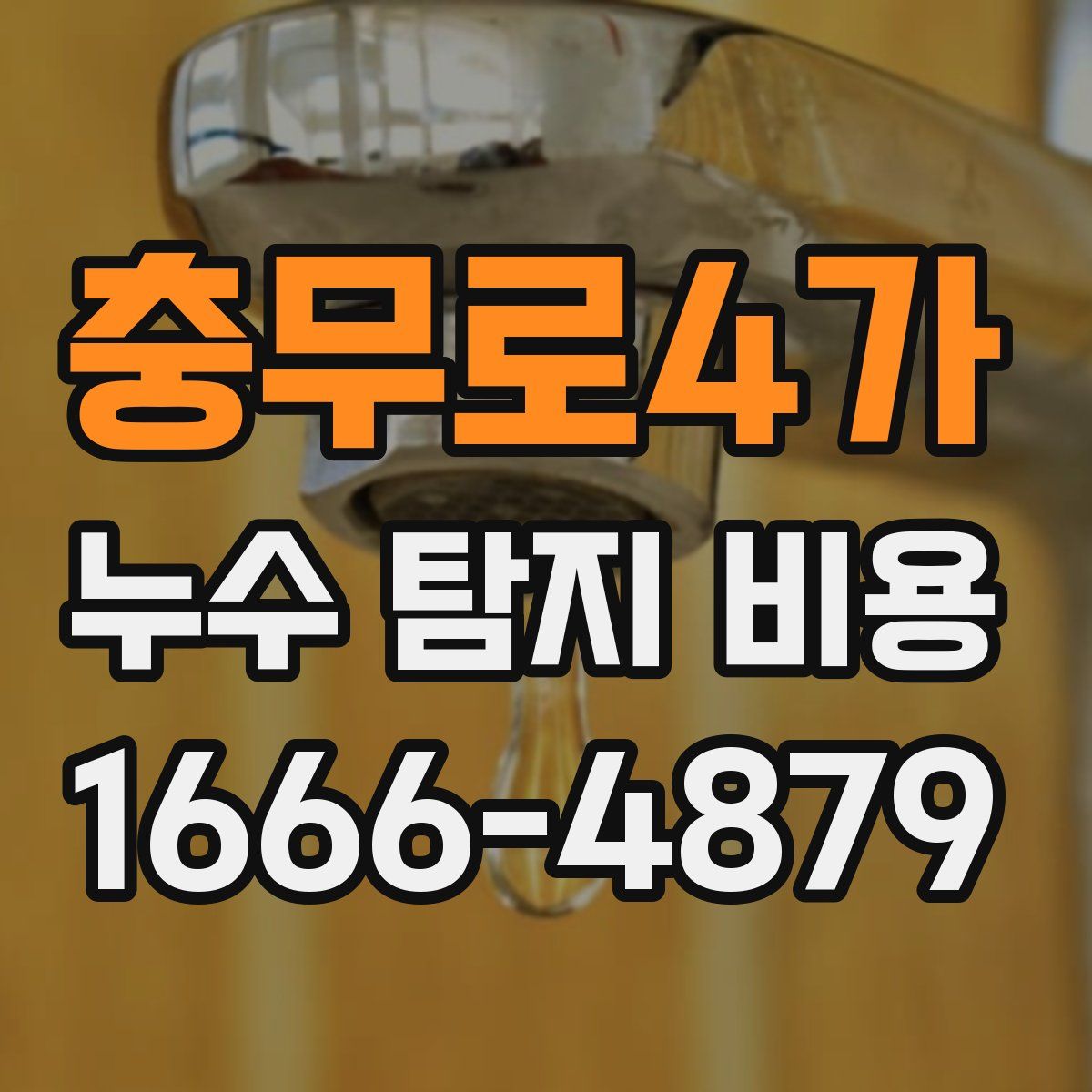 충무로4가 누수 탐지 비용