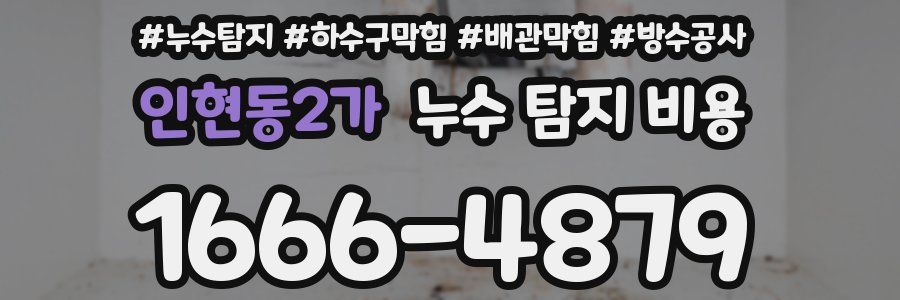인현동2가 누수 탐지 비용