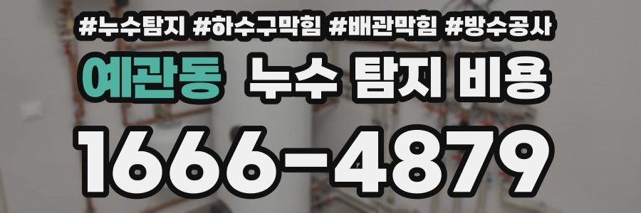예관동 누수 탐지 비용