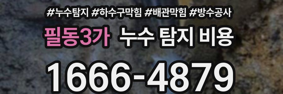 필동3가 누수 탐지 비용
