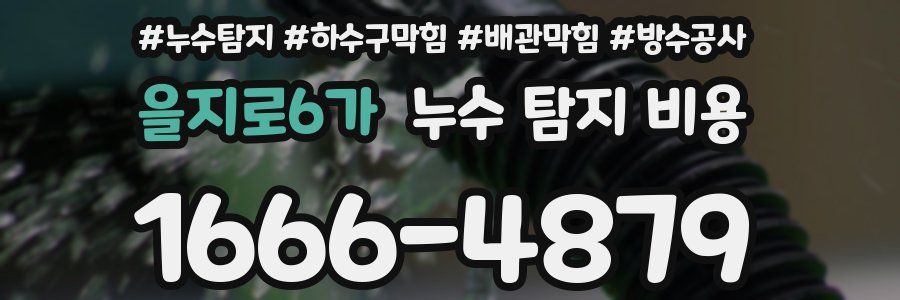 을지로6가 누수 탐지 비용