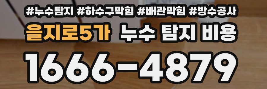 을지로5가 누수 탐지 비용