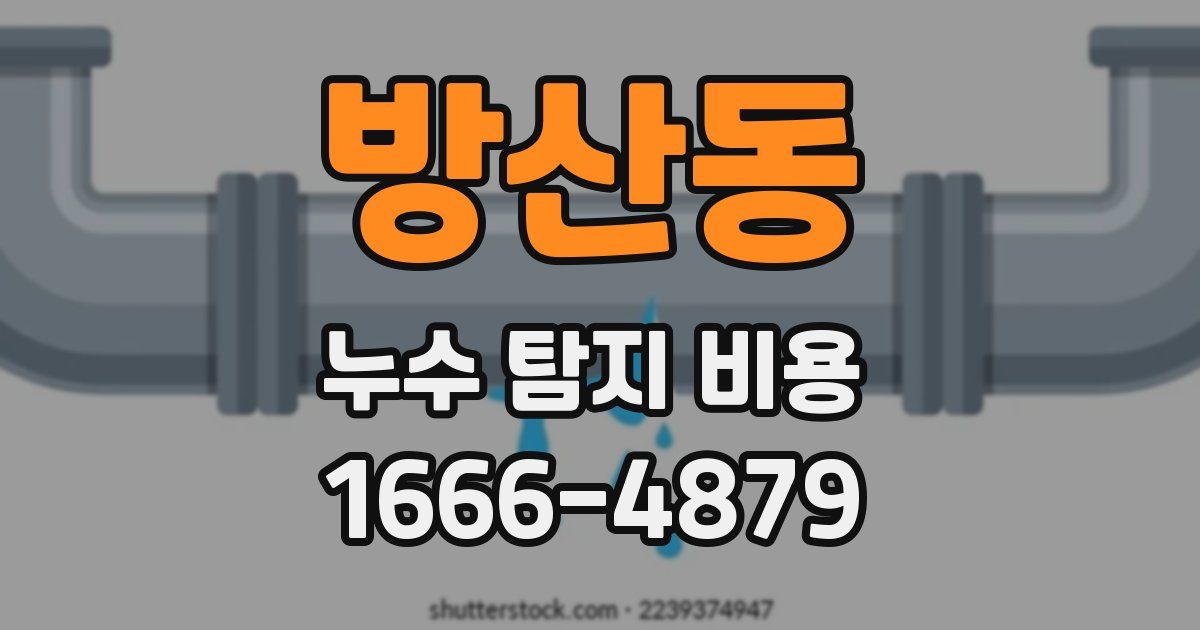 방산동 누수 탐지 비용