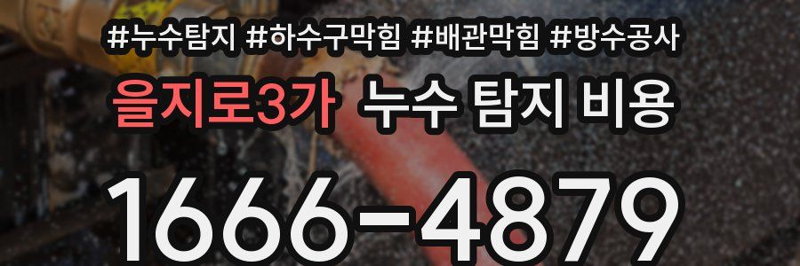 을지로3가 누수 탐지 비용