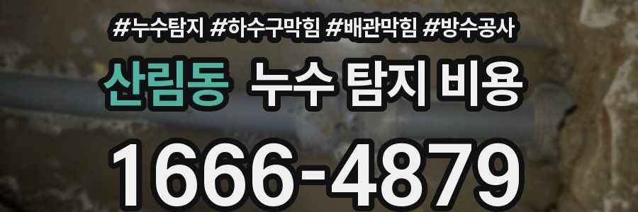 산림동 누수 탐지 비용