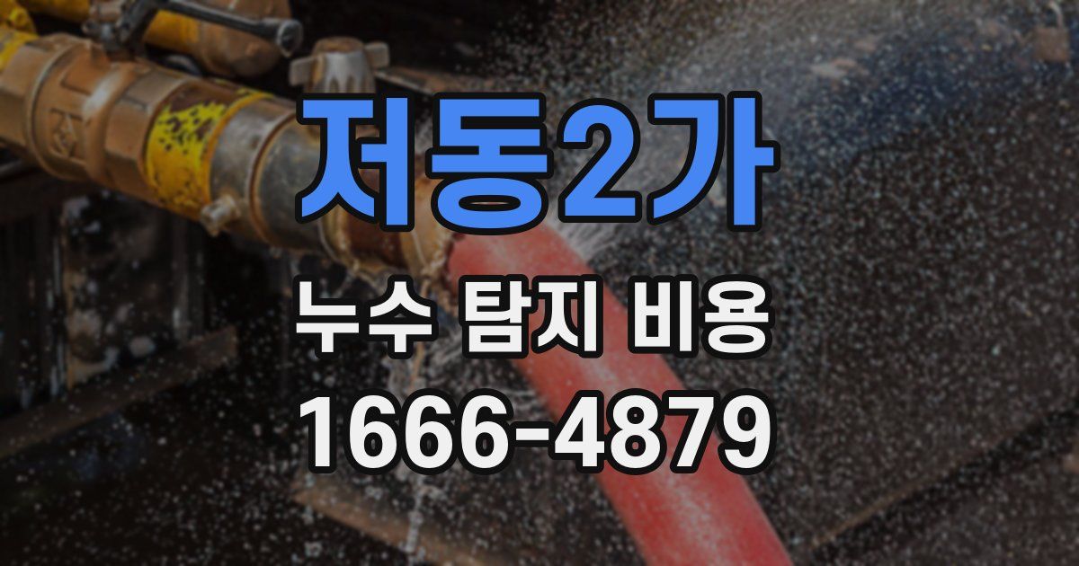 저동2가 누수 탐지 비용