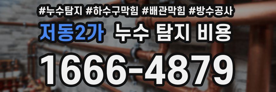 저동2가 누수 탐지 비용