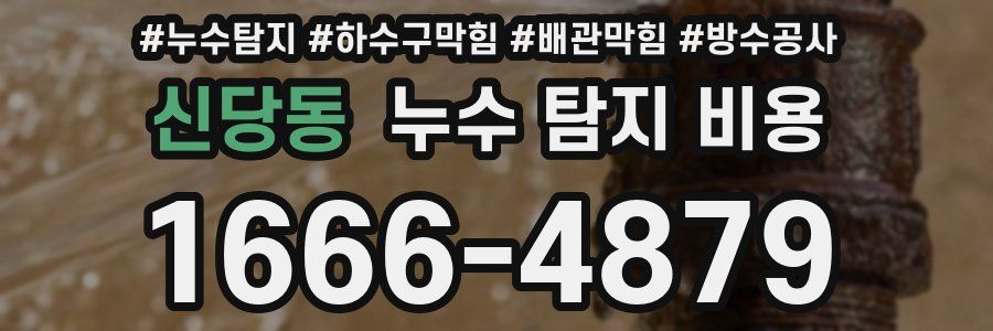 신당동 누수 탐지 비용