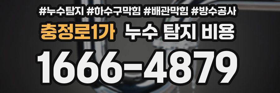 충정로1가 누수 탐지 비용