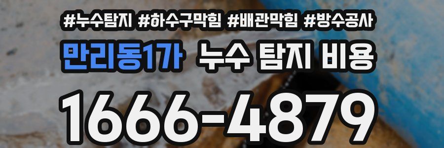 만리동1가 누수 탐지 비용