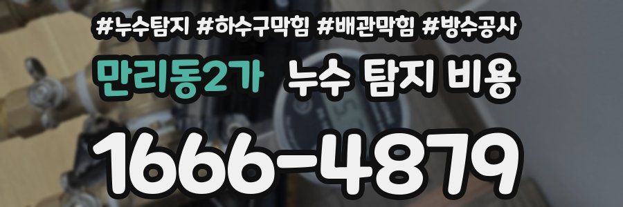 만리동2가 누수 탐지 비용