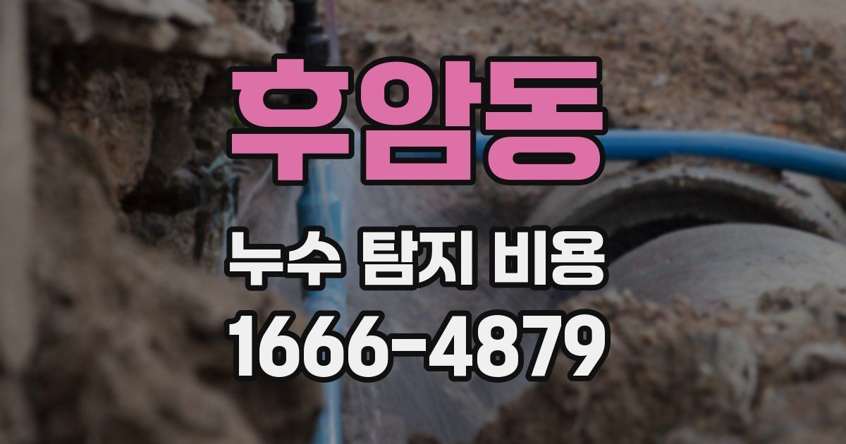 후암동 누수 탐지 비용