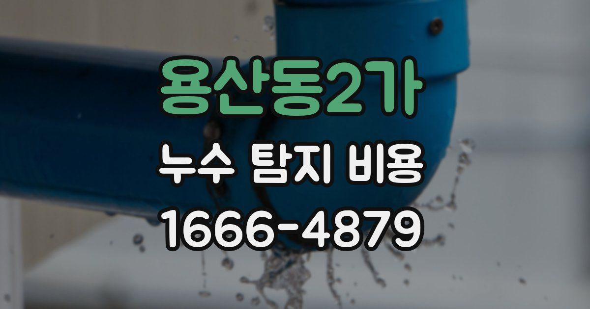 용산동2가 누수 탐지 비용