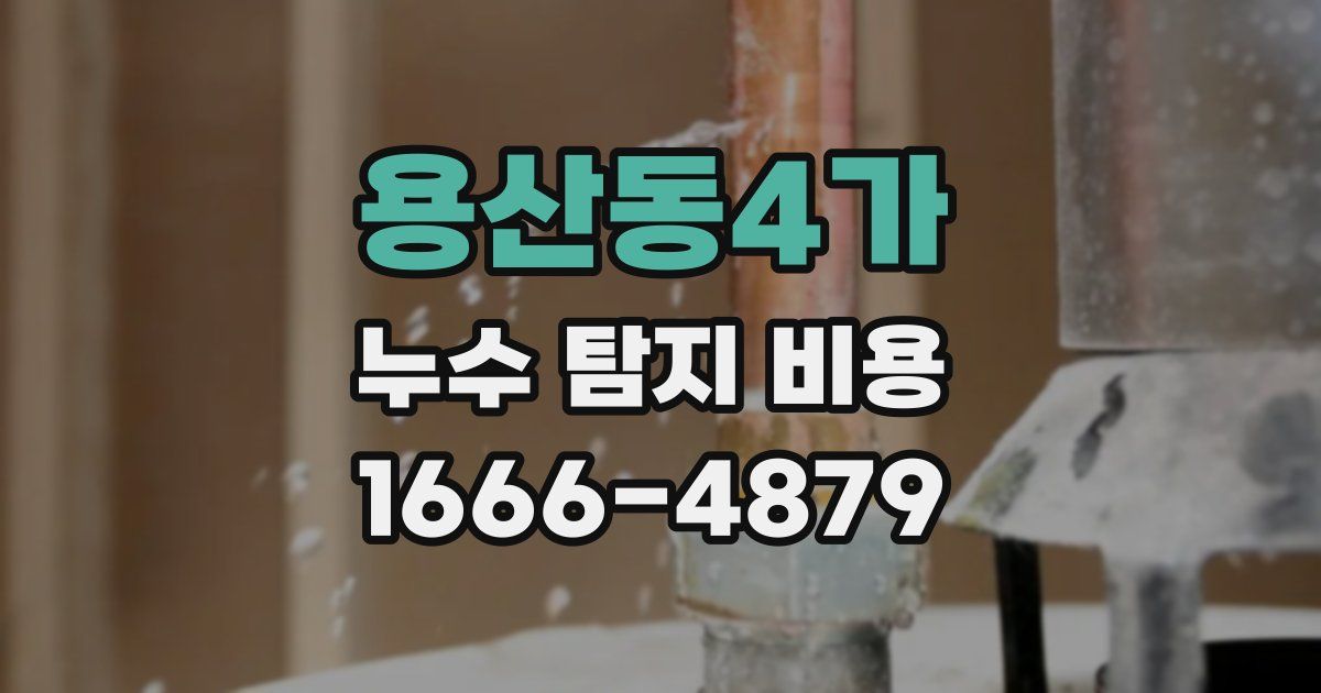 용산동4가 누수 탐지 비용