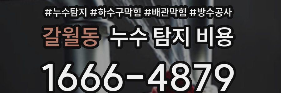갈월동 누수 탐지 비용