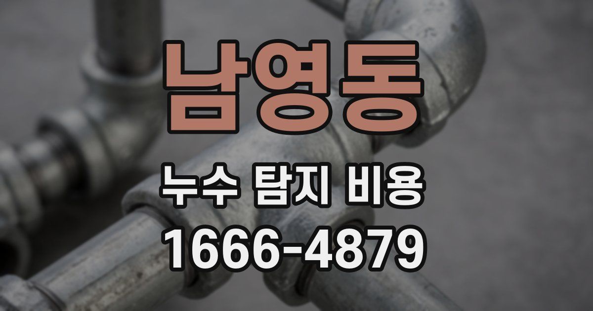 남영동 누수 탐지 비용