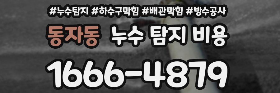 동자동 누수 탐지 비용