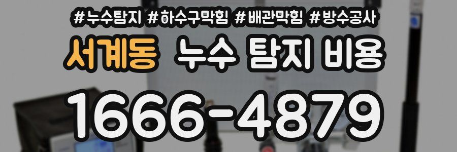 서계동 누수 탐지 비용