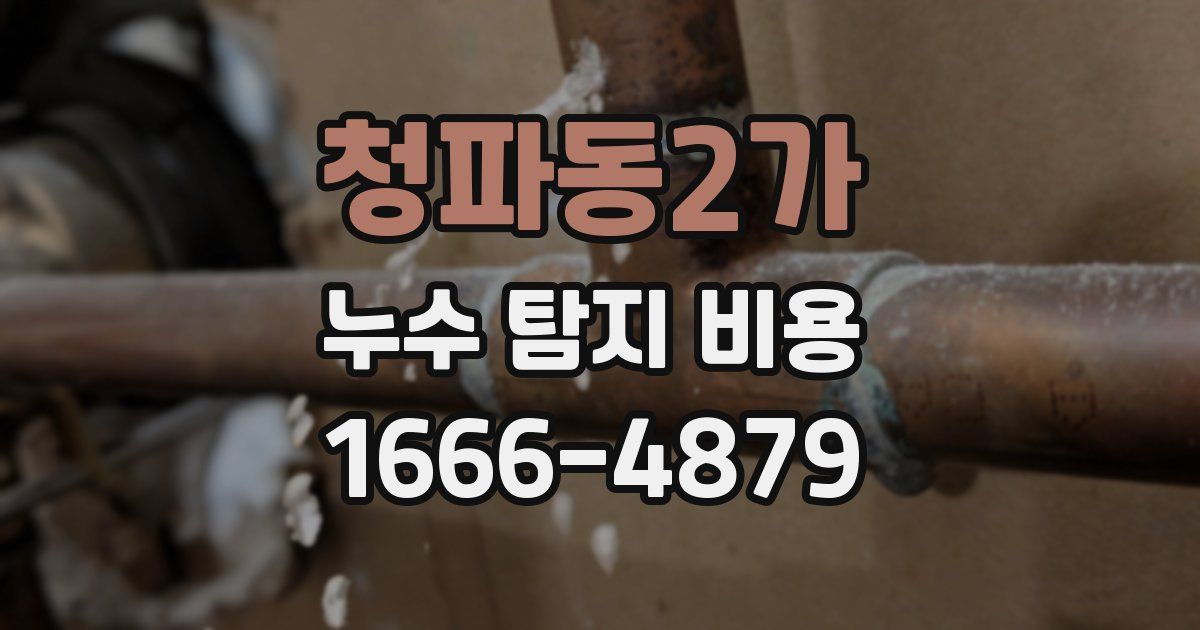청파동2가 누수 탐지 비용