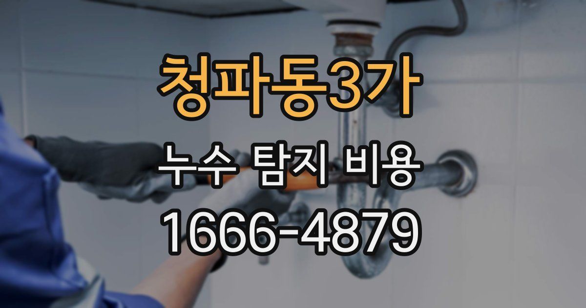 청파동3가 누수 탐지 비용