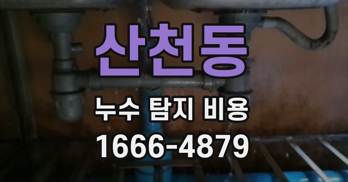 산천동 누수 탐지 비용